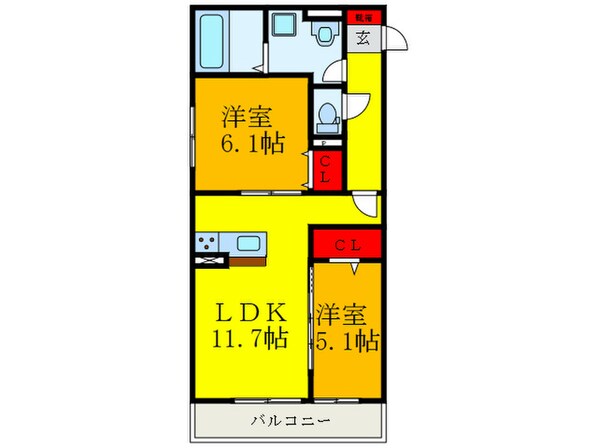 NUKATA COLN VERDEの物件間取画像